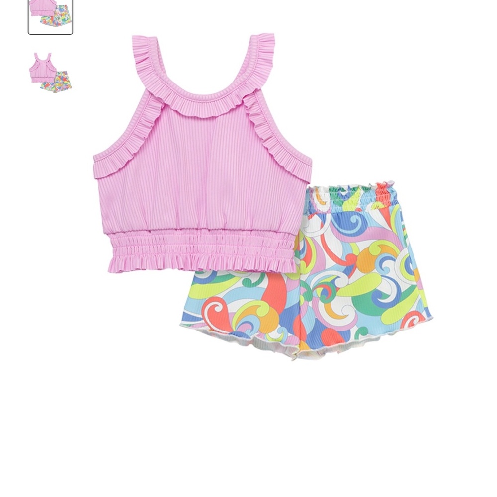 $19 SALE! PEEK Ruffle Top Short Set. SIZE: 12-18 Months - New